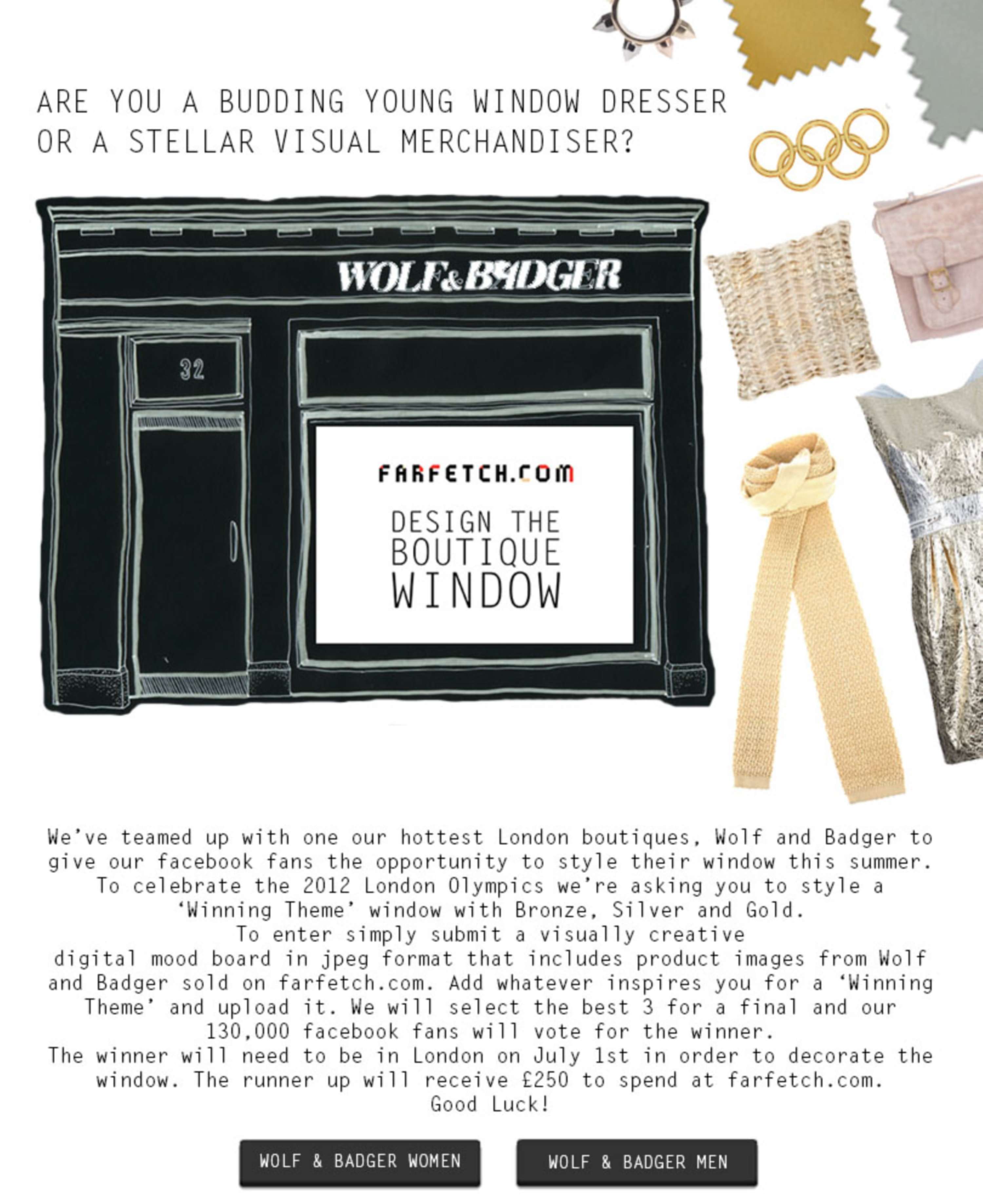Wolf & Badger window display competition by Bianca Jutaru